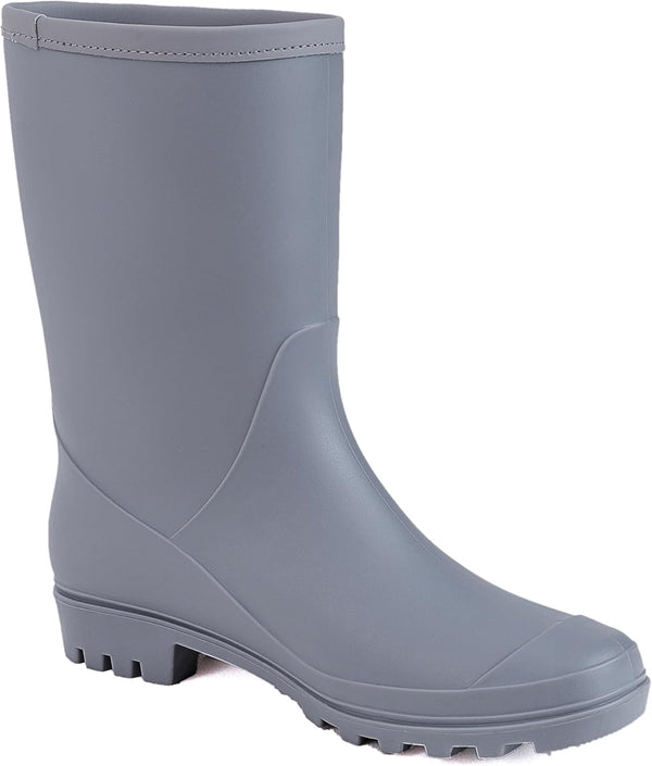 Women's Mid Calf Rain Boots Waterproof Fashion Shoes