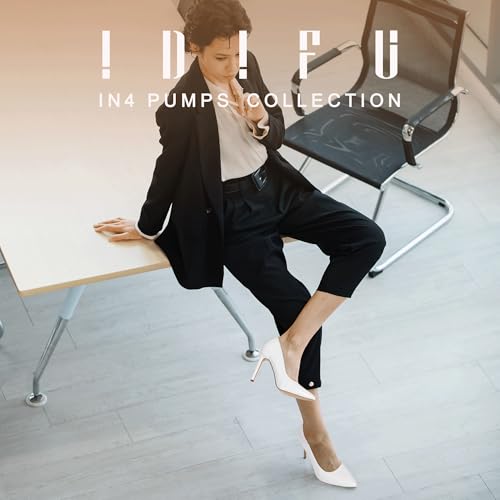 IDIFU Women High Heels Closed Pointed Toe Stiletto Pumps Shoes