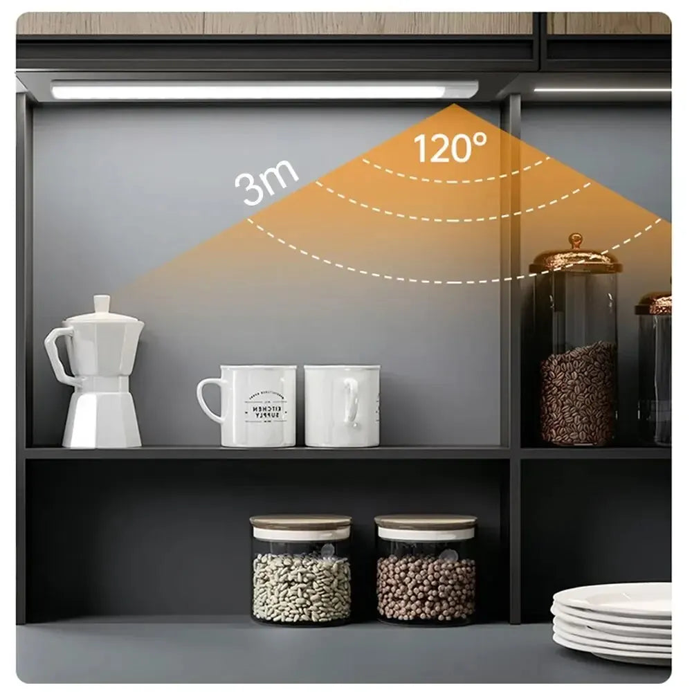 LED Cabinet Light USB Type-c Rechargeable Motion Sensor LED Lamp for Kitchen Wardrobe Cabinet Lig... Secondary image