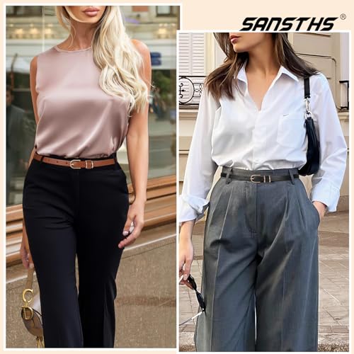 4 Pack Women Belt With Gold Alloy Buckle