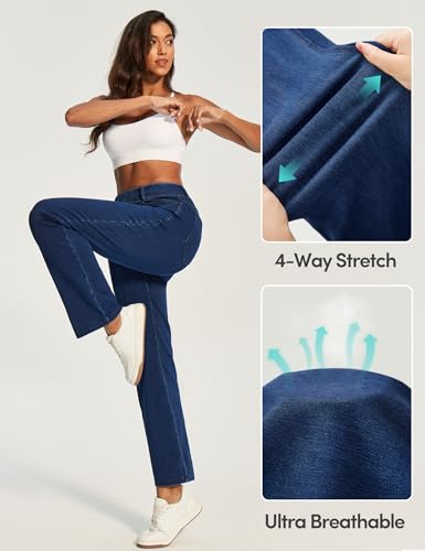 Straight Leg Jeans For Women High Waisted Bootcut Jean Trendy