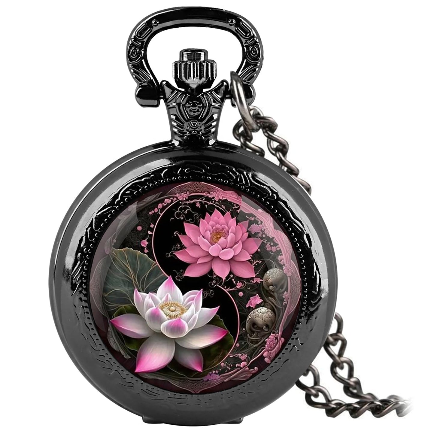 Vintage Pocket Watch for Women Men Graphic Animal Design Quartz Pocket