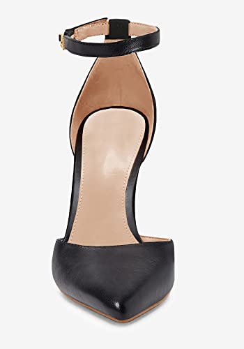 Womens Pumps Point Closed Toe High Heels Ankle Strap Heeled Sandals