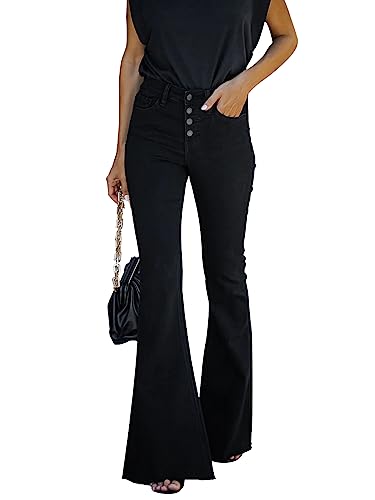 Women's Flare Bell Bottom Jeans High Waisted Wide Leg Bootcut Main image