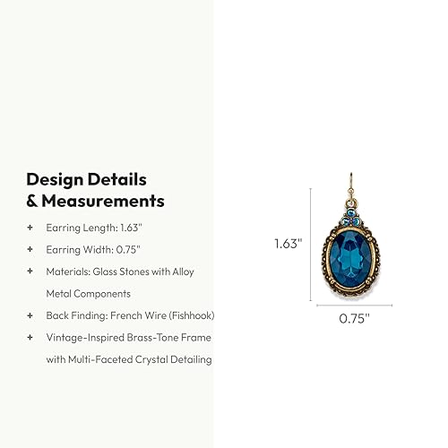 1928 Jewelry "Victorian" Oval Multi Faceted Drop Earrings