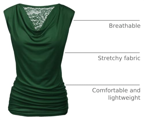 Zeagoo Tank Top for Women Trendy Going Out Tops Sleeveless Shirts Ruched Business Casual Basic Tunic Tops