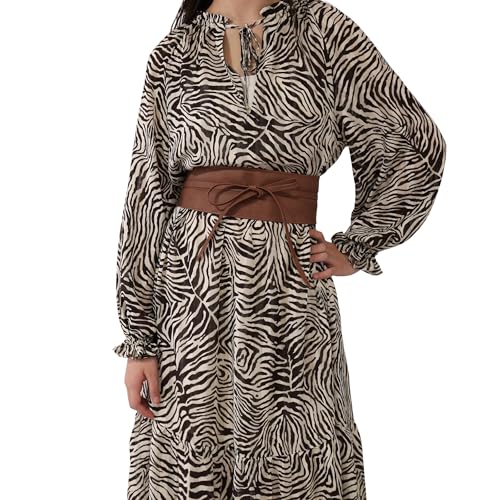 Woman Leatherette Waisband Obi Belt, Mica Secondary image