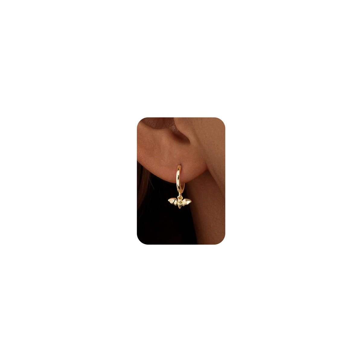 Huggie Earrings for Women-14K Gold/Silver/Black Plated Heart Safety Pin Starfish Butterfly Snake Pearl Bee Earrings for Women Gold Hoop Earrings