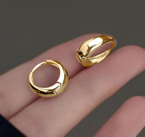3 Pairs Gold Hoop Earrings Set for Women Trendy Chunky Small Huggie Jewelry