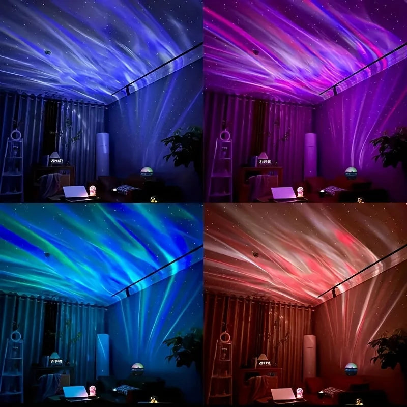 USB Galaxy Projector Aurora RGB 5v Night Lights Auto Rotating Sound Activated dmx Remote Control ...