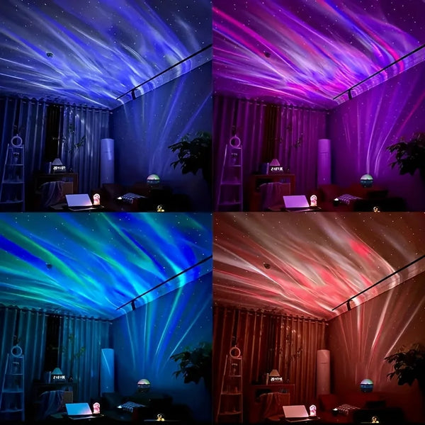 USB Galaxy Projector Aurora RGB 5v Night Lights Auto Rotating Sound Activated dmx Remote Control ...