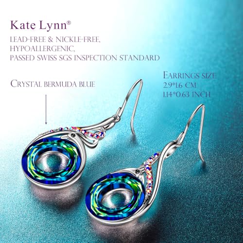 Kate Lynn Rise From the Ashes Phoenix Dangle Earrings, Crystal from Austria