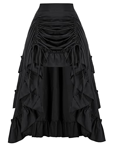 Scarlet Darkness Women Renaissance Pirate Skirt High-Low Whimsical Clothes