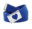 Women's 1.25" Wide Heart Silver Flip Top Belt