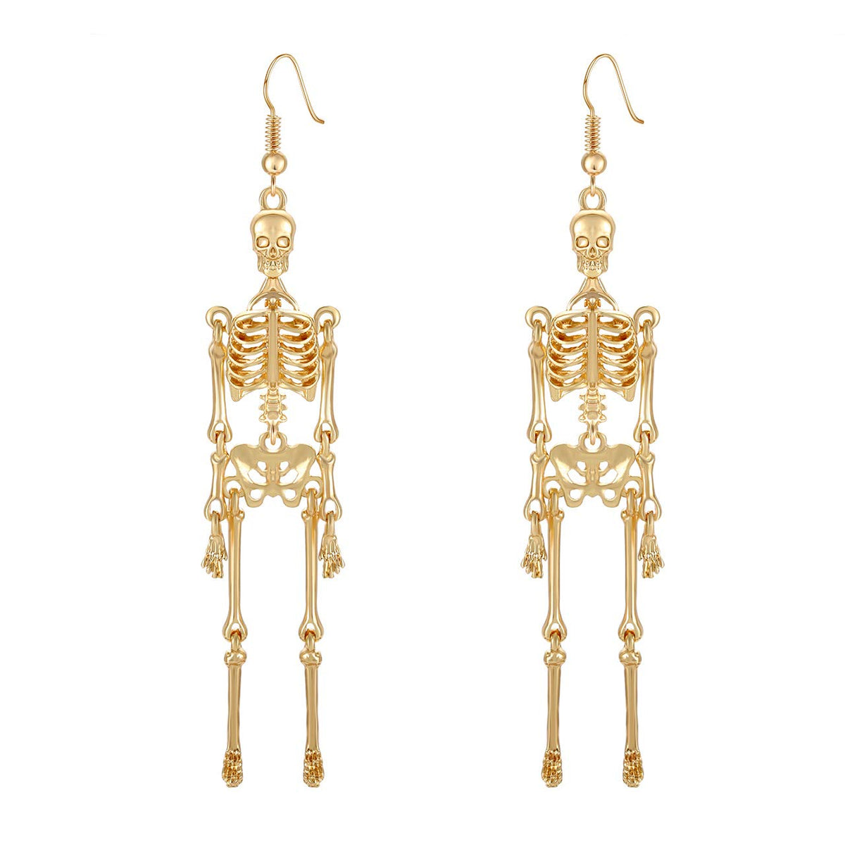Halloween Skeleton Earrings Spooky Skull Skeleton Dangle Earrings for Women Costume Dress Up Ghost Earrings Halloween Outfits Jewelry Accessories Gifts