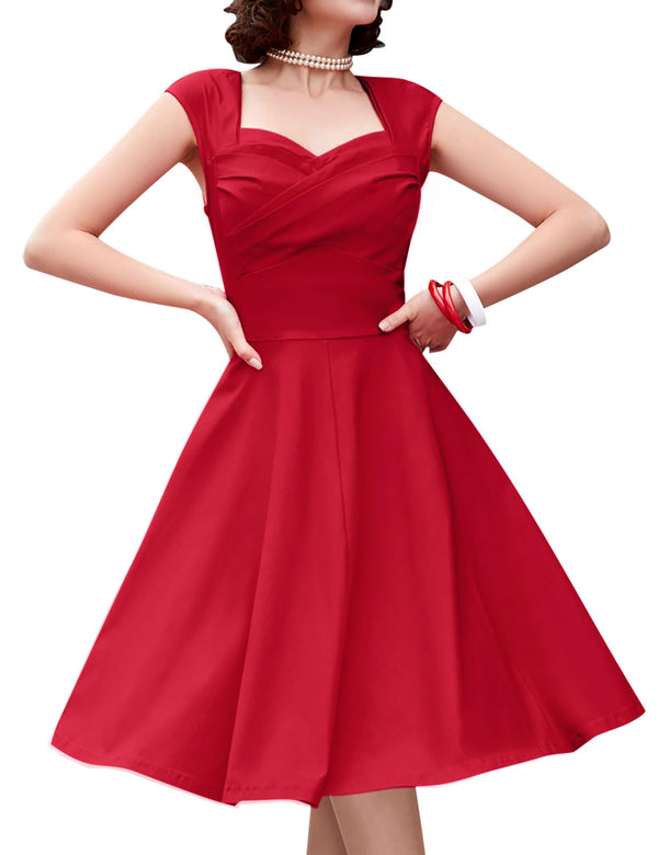 Vintage Swing Dress - 1950s Rockabilly Pin-Up Style