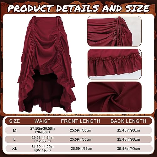 Suhine 3 Pcs Women Renaissance Medieval Pirate Costume