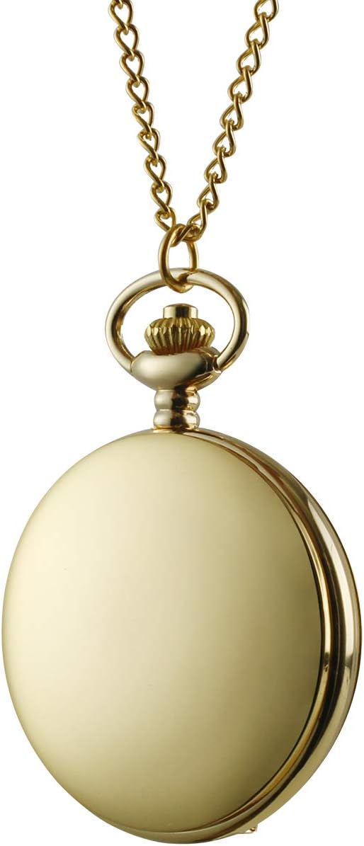 Smooth Vintage Pocket Watch with Chain