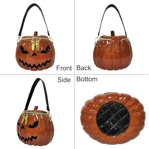 PVC Pumpkin-Shaped Crossbody Shoulder Bag