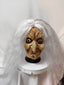 Old Lady Witch Latex Mask with White Hair – Realistic Halloween Costume Mask for Masquerade Party, Warty Nose & Chin Mole