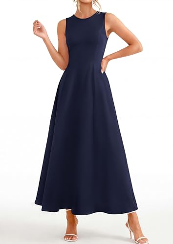 PRETTYGARDEN Women's Sleeveless Summer Elegant Maxi Dresses