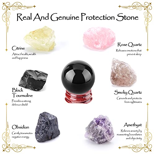 Wiccan Supplies and Tools for Protection, 130Pack Witchcraft Supplies Witchy Gift for Beginners, Dried Herbs, Crystals, Candles, Witch Starter Spell Kit