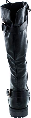 Mango 27 Womens Knee High Buckle Riding Boots
