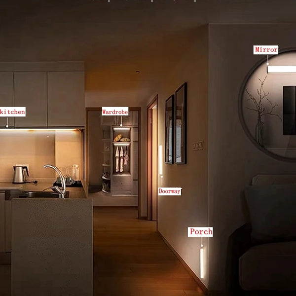 LED Motion Sensor LED Light Cabinet Wardrobe Lamp Staircase Backlight for Kitchen