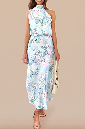 PRETTYGARDEN Women's Summer Satin Maxi Cocktail Dress