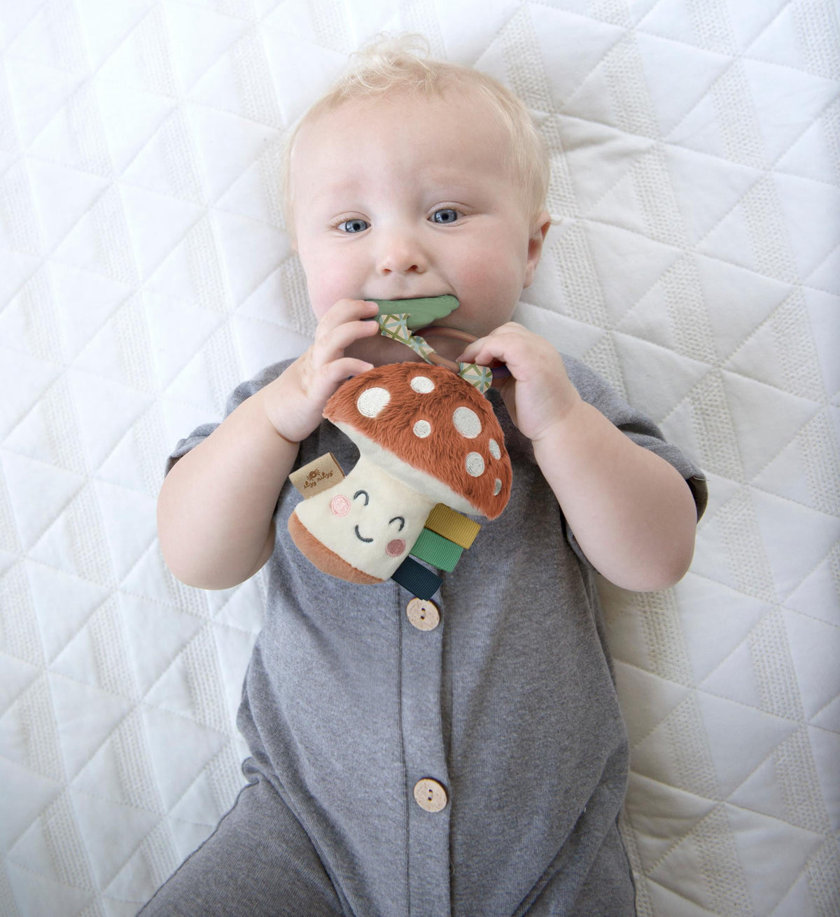 Itzy Pal Brown Mushroom Teether