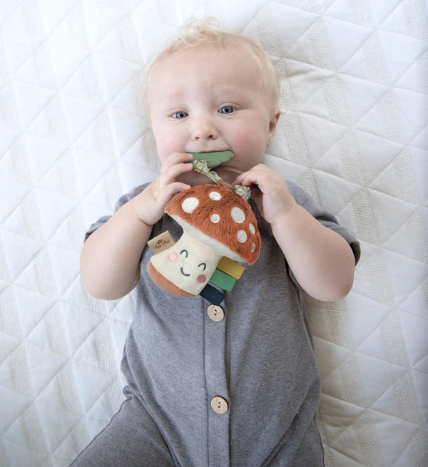 Itzy Pal Brown Mushroom Teether