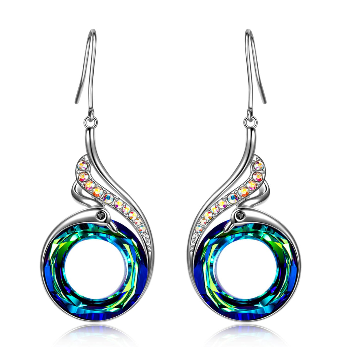 Kate Lynn Rise From the Ashes Phoenix Dangle Earrings, Crystal from Austria