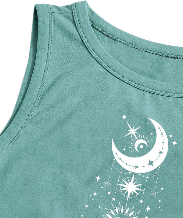 Remidoo Crop Tops for Women Casual Cropped Tank Top Summer Sleeveless Shirts