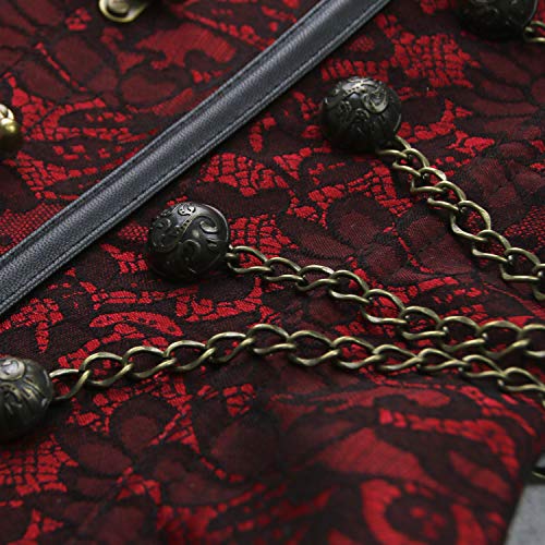 Gothic Corset Bustier with Chain Detail