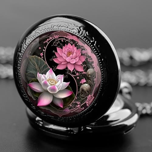 Vintage Pocket Watch for Women Men Graphic Animal Design Quartz Pocket