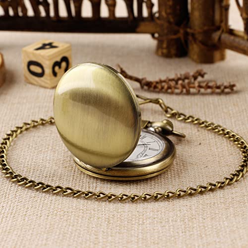 Smooth Alloy-Steel Quartz Pocket Watch