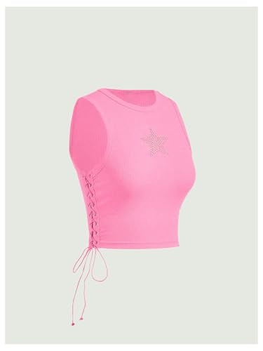 SOLY HUX Women's Tank Tops Y2K Summer Going Out Crop Top Concert Outfits
