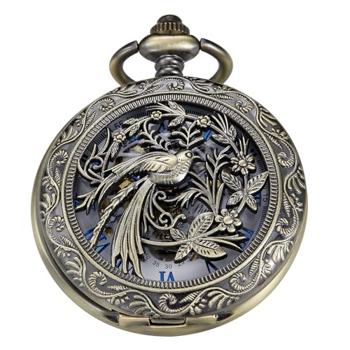 Bronze Eagle Mechanical Pocket Watch — Men's Roman Dial