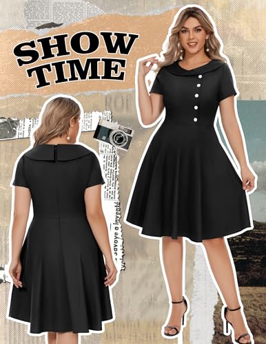 Wedtrend Women's 1950s Vintage Audrey Hepburn Style Cocktail Swing Dresses