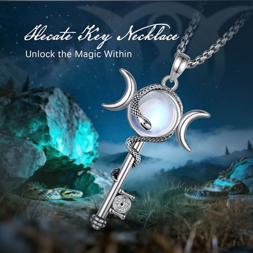 Hecate Key Necklace Witchy Jewelry for Women Witch Protection Sigils Gifts