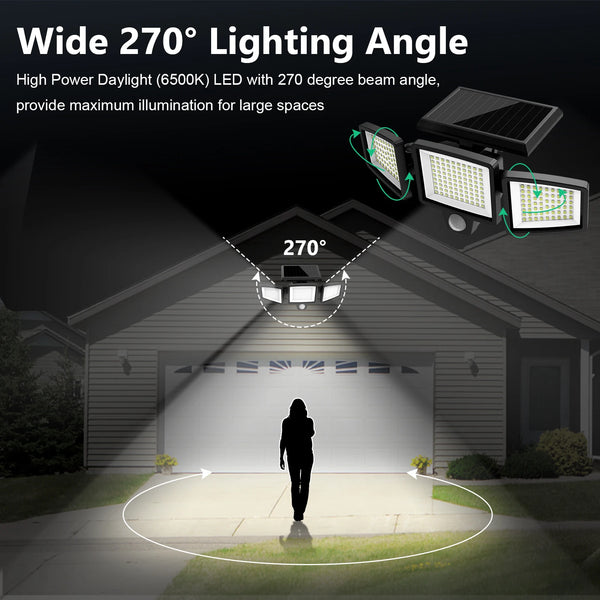 Outdoor Waterproof Solar LED Light for Porches Garages Yard Entrances