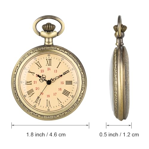 Vintage Pocket Watch with Chain — Unisex