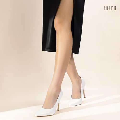 IDIFU Women High Heels Closed Pointed Toe Stiletto Pumps Shoes