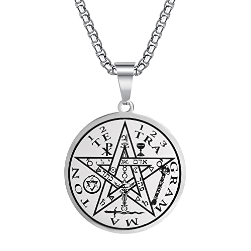 Tetragrammaton Pentacle Necklace for Men