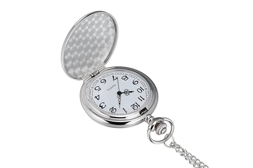 I-MART Smooth Vintage Pocket Watch with Chain