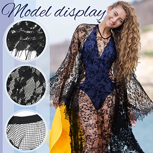 Mepase Boho Witch Lace Kimono Kaftan Dress Robe Beach Bikini Swimsuit