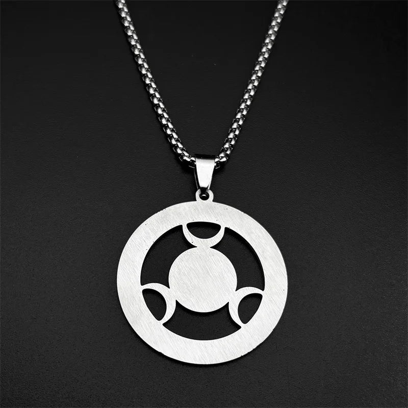 Moon Phase Necklace - Lunar Cycle Jewelry Secondary image