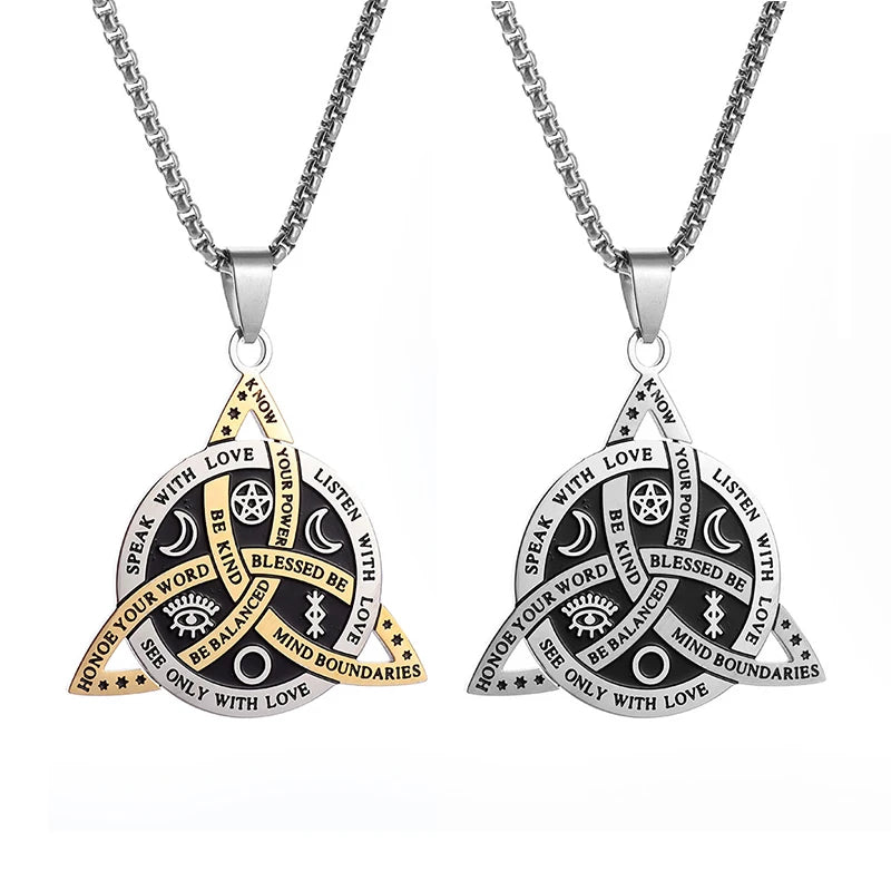 Celtic Witch Knot Necklace - Trinity Symbol Main image