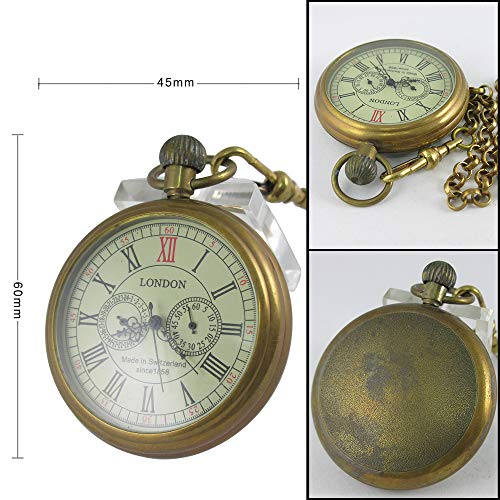 Classic Mechanical Pocket Watch with Chain
