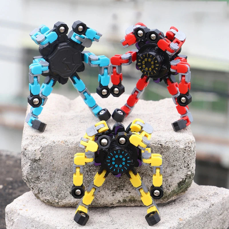 Chain Link Transforming Fidget Spinner Gyro